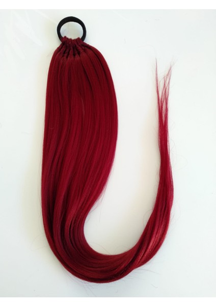 Kızıl Renkli At Kuyruğu Saç Tokası