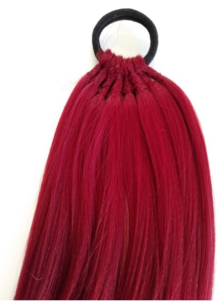 Kızıl Renkli At Kuyruğu Saç Tokası modelleri