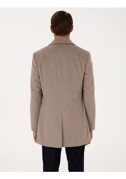 Erkek Bej Ex. Slim Fit Kaşe Kaban 50314200-VR011 indirimleri