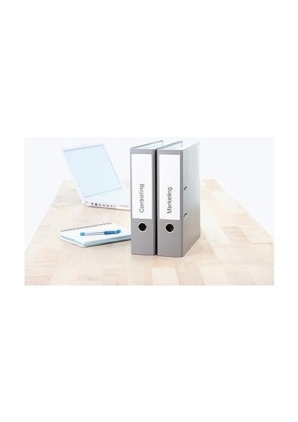 5095 Klasör Sırtı Etiketleri, 25 Yaprak, 192 x 61 Mm, A4 Başına 4, 100 Adet, Kendinden Yapışkanlı, Opak, Çıkartma, Beyaz modelleri