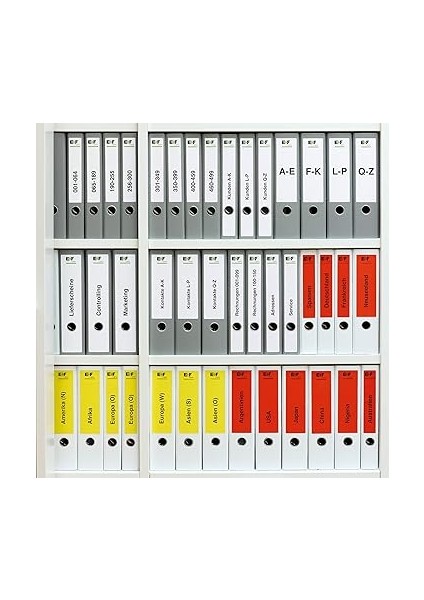 5095 Klasör Sırtı Etiketleri, 25 Yaprak, 192 x 61 Mm, A4 Başına 4, 100 Adet, Kendinden Yapışkanlı, Opak, Çıkartma, Beyaz indirimleri