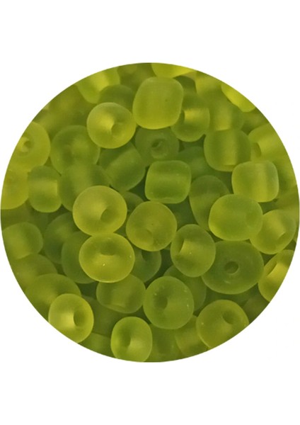 Litaetrend Dökme Cam Kum Boncuk Büyük Boy (6/0) 4 mm - 60 Gram - Şeffaf Mat Yeşil - BNC128 fiyatları