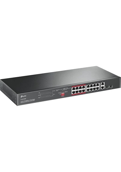 TL-SL1218MP, 16-Port 10/100MBPS + 2-Port Gigabit Unmanaged Poe Switch