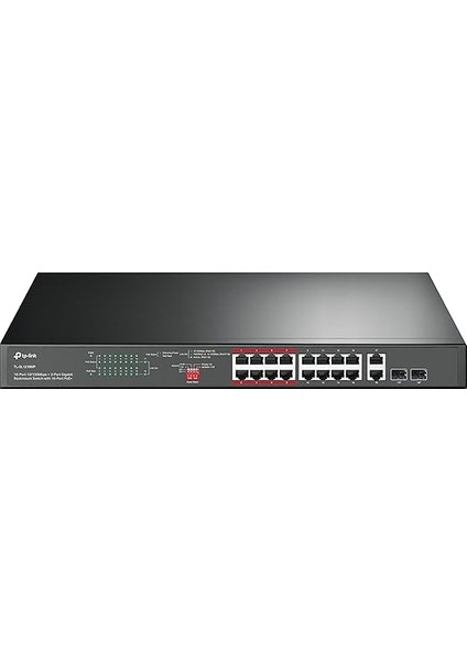 TL-SL1218MP, 16-Port 10/100MBPS + 2-Port Gigabit Unmanaged Poe Switch fiyatları