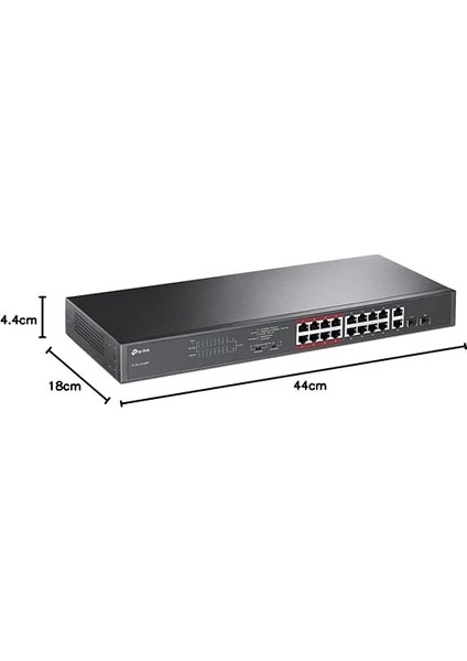 TL-SL1218MP, 16-Port 10/100MBPS + 2-Port Gigabit Unmanaged Poe Switch fırsatları
