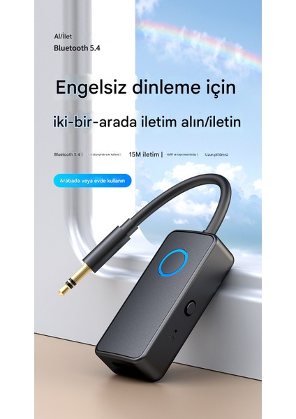 2 In 1 Bluetooth Adaptör Alıcı Verici Bluetooth 5.4 Receiver Aux Wireless Araç Hoparlör Kulaklık Bluetooth Kiti fırsatları