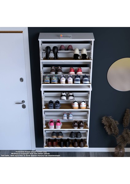 Varbi Umay' 2 Li Asma Antre 72X 193X26 Cm’ Lik 5 Düşer Kapak 10 Göz Bölme Ayakkabılık fırsatları