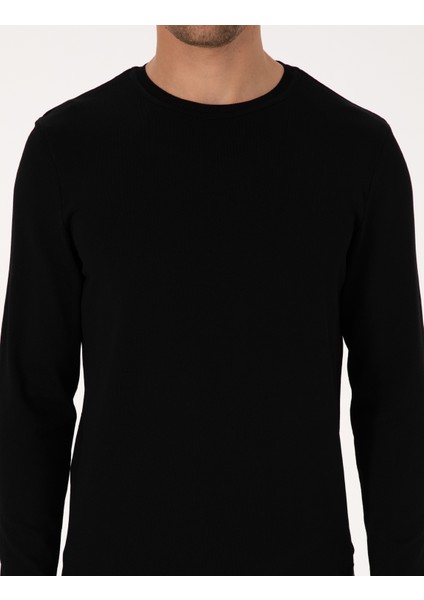 Erkek Siyah Slim Fit Kazak 50316798-VR046