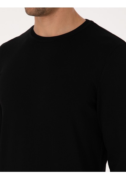 Erkek Siyah Slim Fit Kazak 50316798-VR046