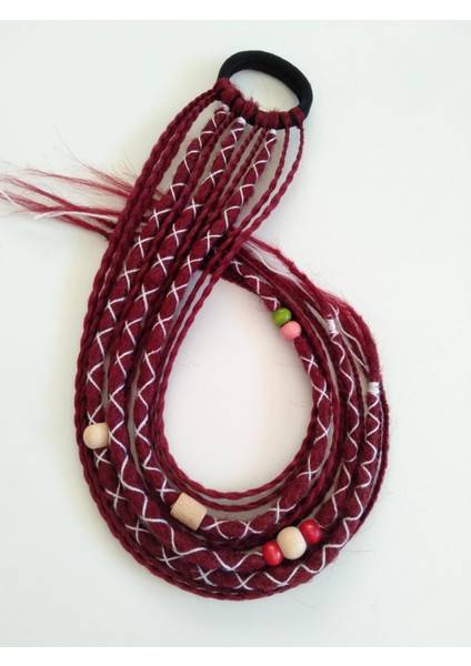 Kızıl Renkli Rasta Örgü Saç Tokası