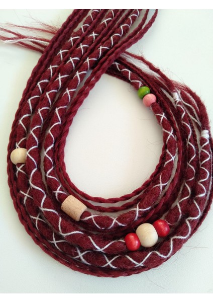 Kızıl Renkli Rasta Örgü Saç Tokası modelleri