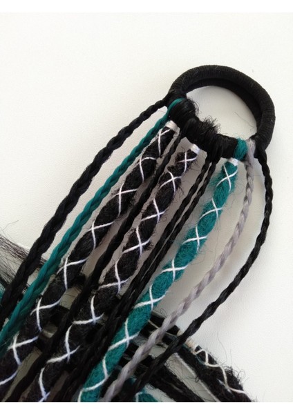 Siyah Renkli Rasta Örgü Saç Tokası