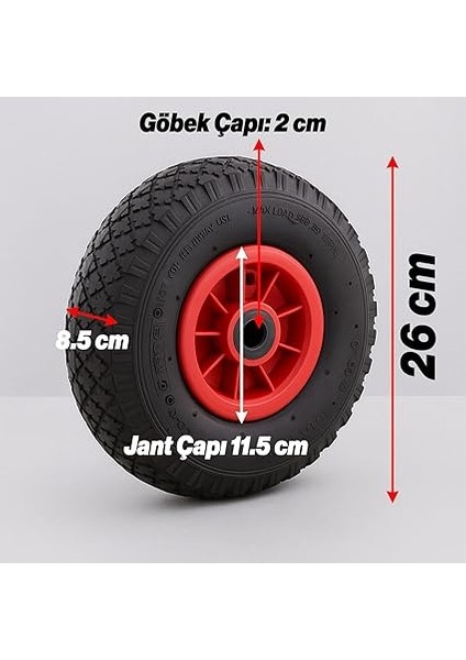 Jantlı Siboplu 260X85 mm El Arabası Tekeri Burçlu Iç Lastikli Şişme Havalı Taşıma Arabaları modelleri