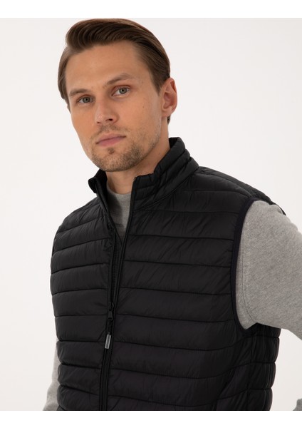 Erkek Siyah Kapitone Yelek 50313897-VR046 fiyatları