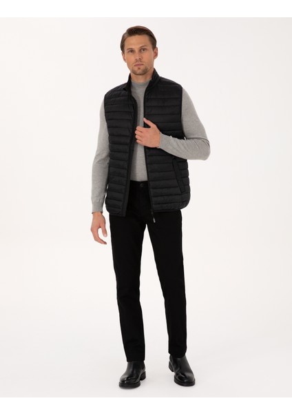 Erkek Siyah Kapitone Yelek 50313897-VR046 fırsatları