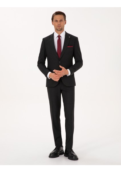 Erkek Antrasit Ex. Slim Fit Takım Elbise 50313111-VR006