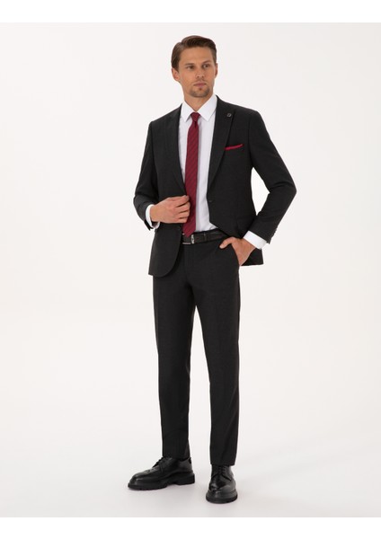Erkek Antrasit Ex. Slim Fit Takım Elbise 50313111-VR006 fırsatları