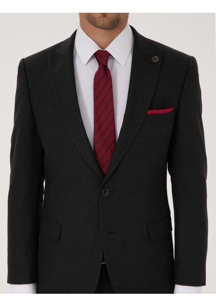 Erkek Antrasit Ex. Slim Fit Takım Elbise 50313111-VR006