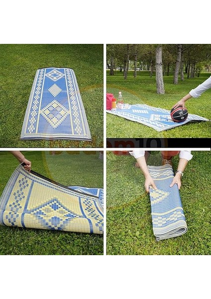 Plastik Hasır Halı Kilim Piknik Cami Park Plaj Bahçe Balkon Teras Kamp Outdoor Karavan Mat 90X180 cm fırsatları