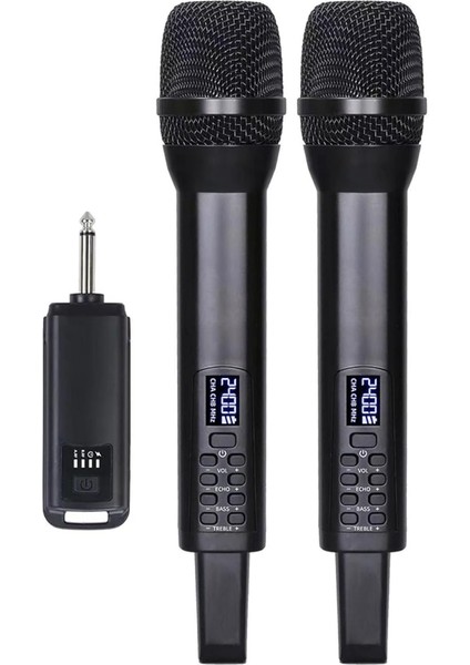 El Tipi Mikrofonlu Kablosuz Mikrofon Sistemi Ev Sinemaları, Karaoke, Kilise Konuşması, Düğün Partisi, Şarkı Söyleme, Tak ve Çalıştır Şarj Edilebilir Kablosuz Mikrofon Için Profesyonel Dinamik
