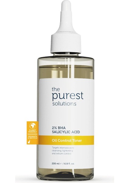 The Purest Solutions, Yağlı ve Karma Cilt Sivilce ve Siyah Nokta Karşıtı, Gözenek Sıkılaştırıcı Salisilik Asit Tonik 200 ml fiyatları