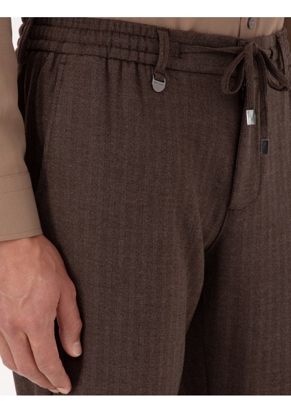 Erkek Açık Kahverengi Slim Fit Kumaş Pantolon 50311807-VR002 indirimleri