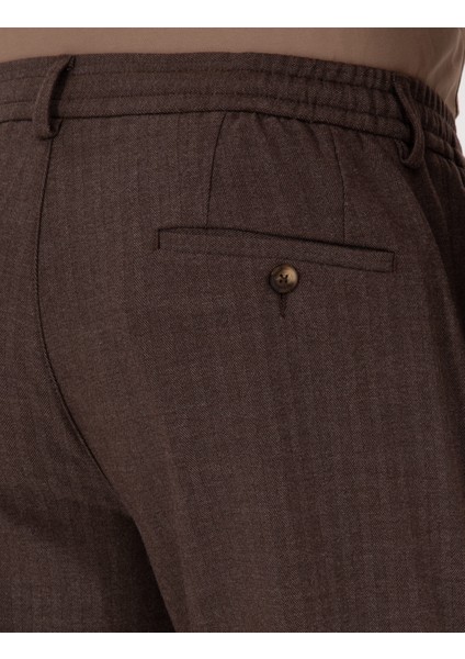 Erkek Açık Kahverengi Slim Fit Kumaş Pantolon 50311807-VR002