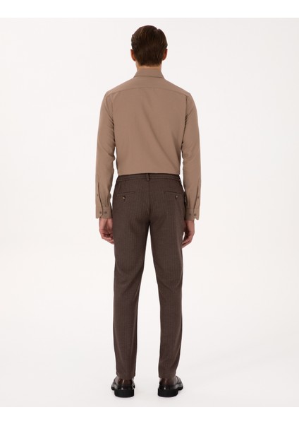 Erkek Açık Kahverengi Slim Fit Kumaş Pantolon 50311807-VR002 fırsatları