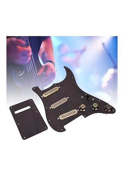Gitar Yüklü Pickguard Yüklü Önceden Kablolu Sss Humbucker Pickguard Seti, Elektro Gitar Parçaları Için Arka Plakalı Manyetikler ve Kablolar Dahil fırsatları