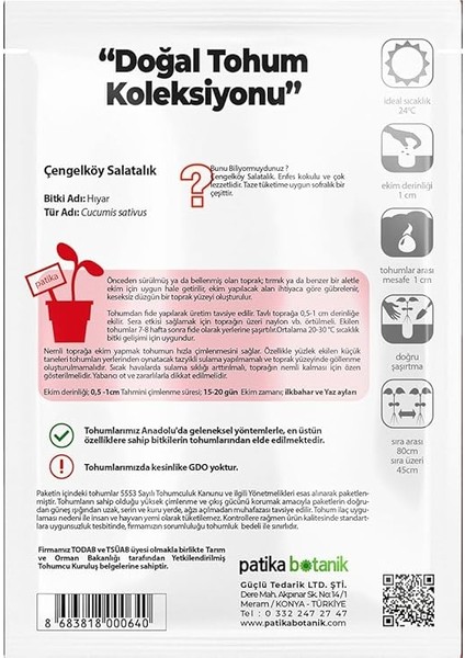 BOTANIK-150 Adet Çengelköy Salatalık Tohumu modelleri