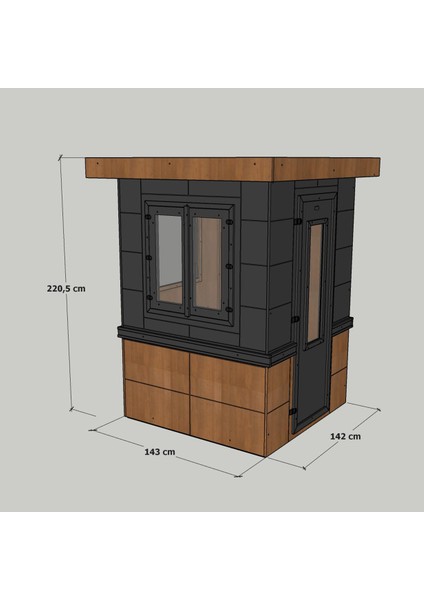 Ahşap Güvenlik Kulübesi (Güvenlik Kabini)