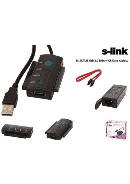SL-SATA35 USB 2.0 Sata + Ide Data Kablosu fiyatları