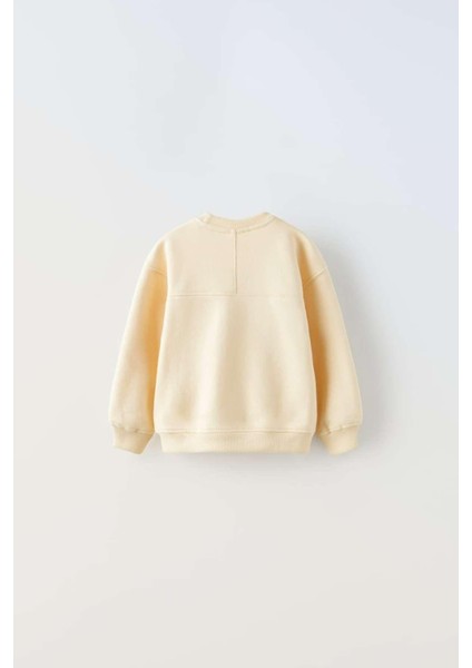 Çocuk Sarı California Desenli Pamuklu Sweatshirt Eşofman Alt-Üst Takım fiyatları