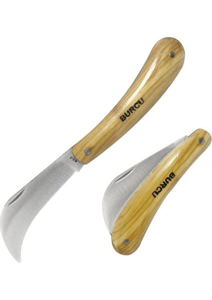 Eğri Aşılama Çakısı Ahşap Saplı Burcu indirimleri