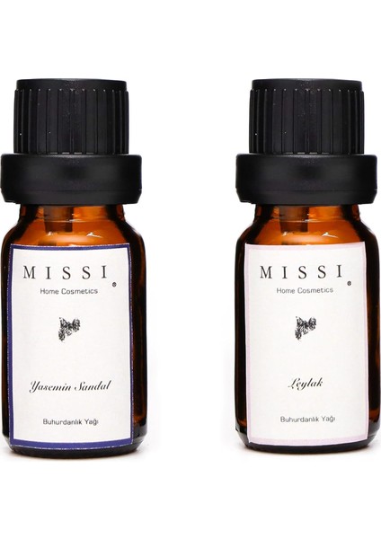 2&apos;li Yasemin Sandal & Leylak Buhurdanlık Esansı/yağı