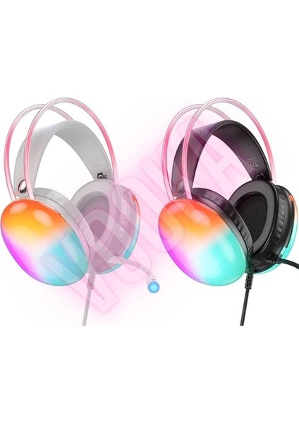 7.1 A Rgb Profesyonel Gaming Mikrofonlu Gamer Oyuncu Kulaklığı USB Pc Ps Xbox Işıklı Rengarenk indirimleri