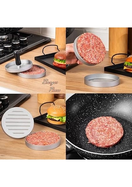 YK1579 Alüminyum Hamburger ve Köfte Kalıbı Köfte Presi Şekillendirici Burger Press Pratik Köfte Yapma Aparatı modelleri