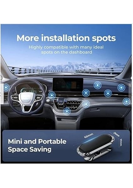 Manyetik Araç Telefonu Tutucu, 360 ° Döndürme ile Araba Manyetik Montaj Için Telefon Tutucu, Evrensel Mıknatıs Cep Telefonu Montaj Panosu Cradle modelleri