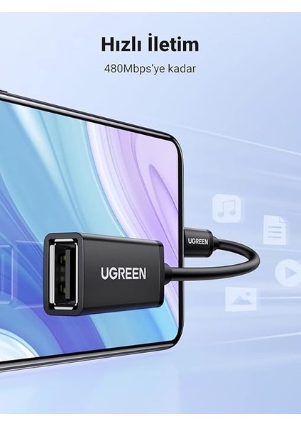 Micro USB Otg Çevirici Adaptör, Siyah indirimleri