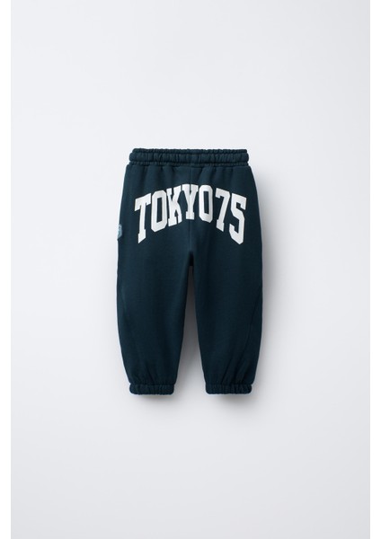 Erkek Çocuk Pamuklu Siyah Shibuya Tokyo Eşofman Takımı - Nakışlı Sweat ve Rahat Kesim Alt modelleri