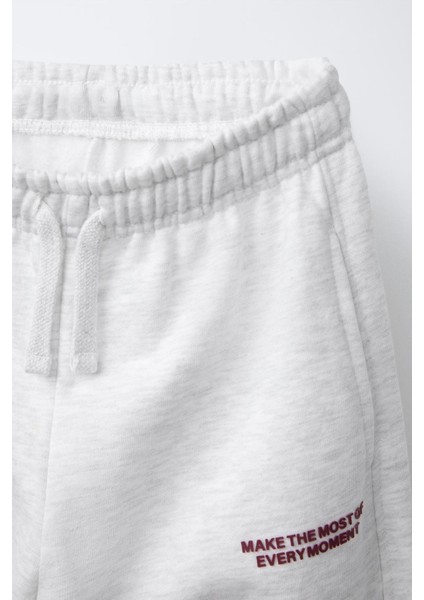 Erkek Çocuk Pamuklu Gri Yarım Fermuarlı Future Goals Eşofman Takımı