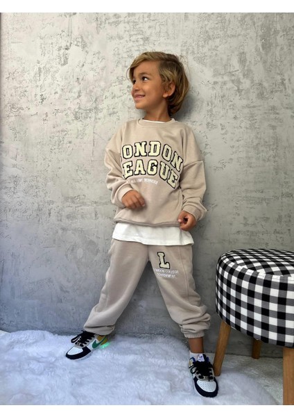 Erkek Çocuk Pamuklu London League Yazılı Eşofman Takımı fiyatları