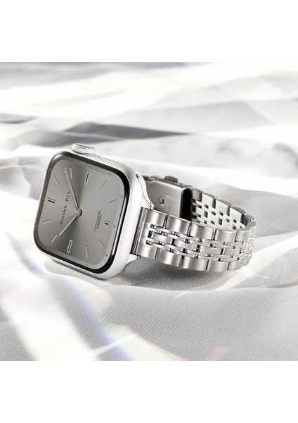 42MM Seri 11/10-41MM Seri 9/8/7-40MM Seri Se2/se/6/5/4 ile Uyumlu Kordon Kayış Band Fit Silver - AMP06920 modelleri