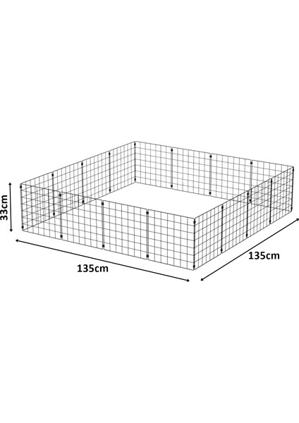 33X33 Panel 4x4 Evcil Hayvan Çiti Siyah fiyatları