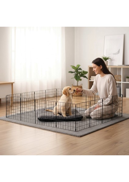 33X33 Panel 4x4 Evcil Hayvan Çiti Siyah fırsatları