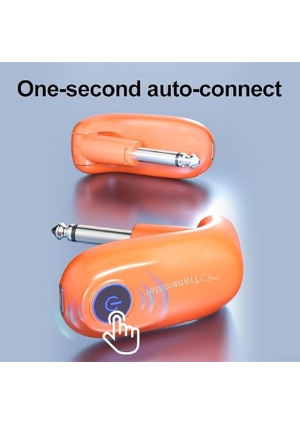 2.4g Kablosuz Gitar Sistemi, Kablosuz Gitar Verici Alıcı Şarj Edilebilir Ses, 100FT Iletim Aralığı Güçlü Anti-Parazit (Turuncu) fiyatları