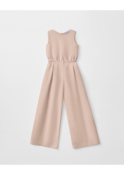 Kız Çocuk Pamuklu Kolsuz Bluz ve Bol Paça Pantolon Takım - Yazlık Şıklık