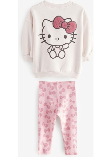 Kız Çocuk Pamuklu Pudra Sweatshirt ve Desenli Tayt Takım – Fiyonklu Tasarım fiyatları