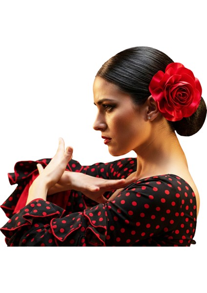 Woody Cord Kırmızı Gül Klips Toka Zariflik ve Güzelliğin Buluştuğu Nokta