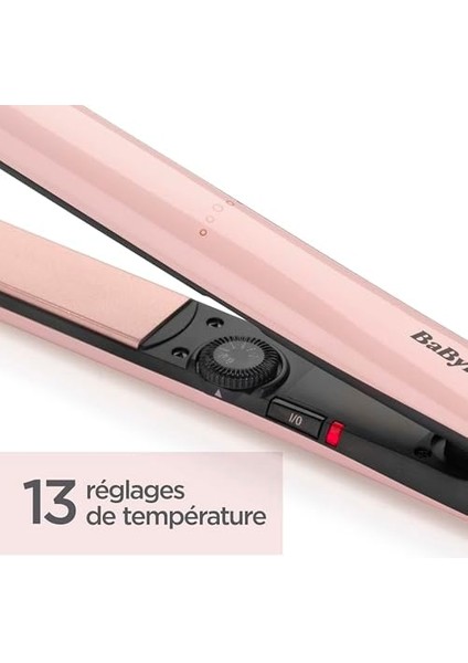 Babyliss Saç Düzleştirici Rose Blush, 235 Derece, Advantage Ceramic Ekstra Uzun Titanyum Seramik Plaka, 2498PRE